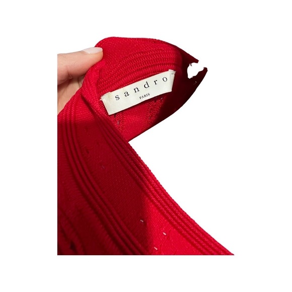 SANDRO RED DRESS SZ 6 - Picture 4 of 6